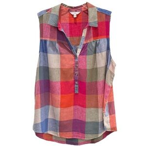 Time And Tru Size XL Sleeveless Henley Shirt